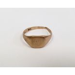9ct gold signet ring, approx. 4g