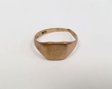 9ct gold signet ring, approx. 4g