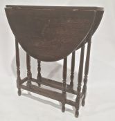 20th century small oak gateleg table