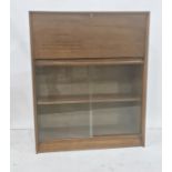 20th century mahogany lounge cabinet, the rectangular top above fall, with pigeonhole interior,