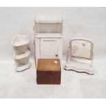 Five items of small furniture to include dressing table swing mirror, corner cupboard, corner