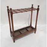 Early 20th century umbrella stickstand with removable drip tray, 61cm x 71.5cm x 22.5cm deep