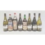 Collection of white and red wines and Gluhwein including Hardy's Chapter and Verse Merlot and