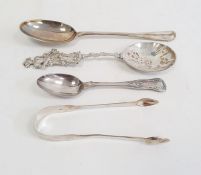 Victorian silver tablespoon, London 1896, maker Josiah William & Co, 2oz approx, a pair of silver