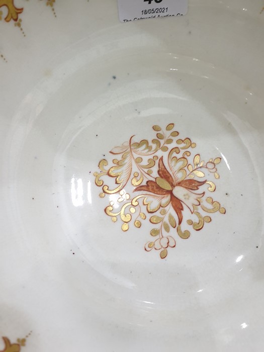 English porcelain Imari pattern part tea service of fluted form, 1820's, printed and painted in gilt - Image 4 of 36