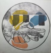 Alfred Harris  Artist's proof colour print "Folded Hands", signed lower right and dated '74, 26cm