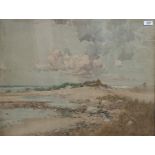 Oswald Garside (1879-1942) Watercolour Coastal scene with dunes, signed and dated lower right, 46