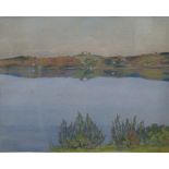 H Marc (early 20th century) Watercolour Lake view, signed and dated 1912 lower right, 25cm x 30cm