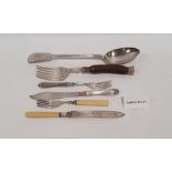 Quantity of silver plated flatware to include flatware marked 'Dixon', fish servers and other