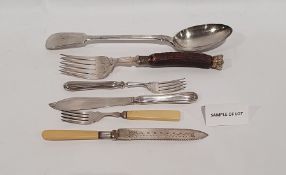 Quantity of silver plated flatware to include flatware marked 'Dixon', fish servers and other