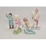 Royal Worcester figures 'March' 3454, 'November' 3418, 'February' 3453 and 'August' 3441 (4)