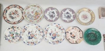 Collection of Staffordshire ironstone pottery and porcelain, early to late 19th century, printed and
