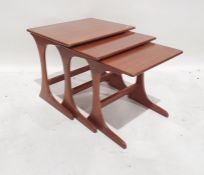 Mid-century teak nest of three tables, possibly G-Plan