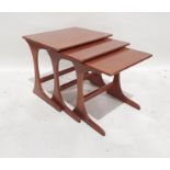 Mid-century teak nest of three tables, possibly G-Plan