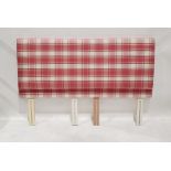 6ft gingham padded headboard