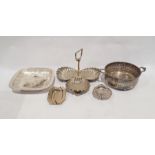 Quantity of plated ware to include assorted flatware, uncased sets, old dishes, etc (1 box)