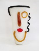 Murano glass Picasso head vase, height approx. 30cm