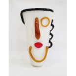 Murano glass Picasso head vase, height approx. 30cm