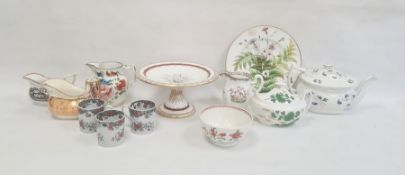Collection of English pottery and porcelain, late 18th to mid 19th century, printed and painted