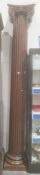 Large modern wooden Corinthian column, approx 235cm high