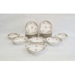 Limoges dessert service viz:- 16 plates, two heart-shaped serving dishes, two oval serving dishes