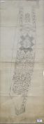 George Potter & Coy - 20th century Pencil Pair of designs for military sashes for the 1st Bn the