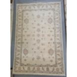 Modern cream ground runner, 157cm x 99cm