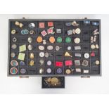 Tray and contents of modern costume jewellery cufflinks