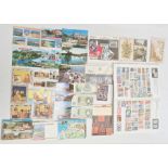 Large quantity of ephemera to include postcards, viz: topographical, humorous etc., album of stamps,