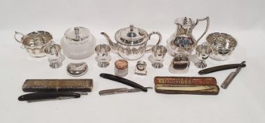 Quantity of EPNS and plated ware to include teapot, sugar bowl and milk jug, toast rack and other