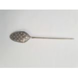 Georgian silver mote spoon, marks rubbed