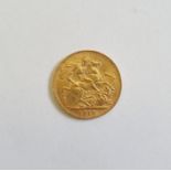 Edwardian gold sovereign dated 1910