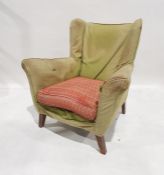 Mid-century modern wing back armchair