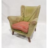 Mid-century modern wing back armchair