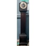 Mid 20th century grandmother clock with German made Haller movement, with Westminster chimes,