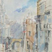 Brian Ryder (20th century)  Pen, ink and wash "Venetian Canal", signed and dated 96 lower centre and