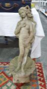 Stone figure of The Birth of Venus, 85cm highCondition ReportNo damage to leg. White streak possibly