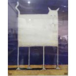 After Kessler Print Cartoon cat, 84cm x 64cm (including frame)