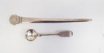 Modern Irish silver meat skewer by The Royal Irish Silver Limited, Dublin 1967, with shell finial,