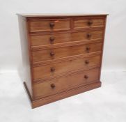 Howard & Sons of Berners Street, London early 20th century mahogany chest of two short over four