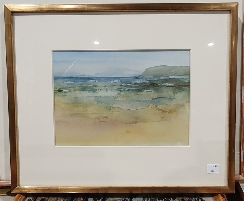 Robin Peers Watercolour Coastal landscape, 27 x 37cm and Two further watercolour landscape scenes - Image 4 of 10