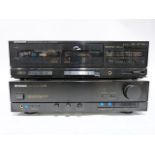 Pioneer A-223 stereo amplifier with CT-W300 twin cassette deck