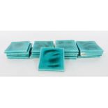 17 ceramic tiles, turquoise (1 box)