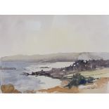Robin Peers Watercolour Coastal landscape, 27 x 37cm and Two further watercolour landscape scenes