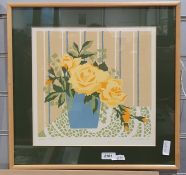 Joe Liddell Signed print "Yellow Roses", signed and dated '87, 29 x 30cm, another and three other