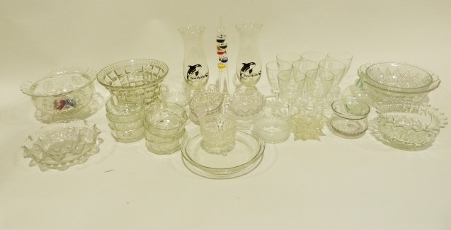 Three boxes of assorted glassware including drinking glasses, decanters, bowls, cocktail shaker, etc - Image 2 of 2