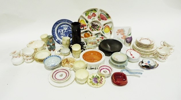 Williams & Humbert sherry advertising bowl and various other ceramics including Leeds pottery,