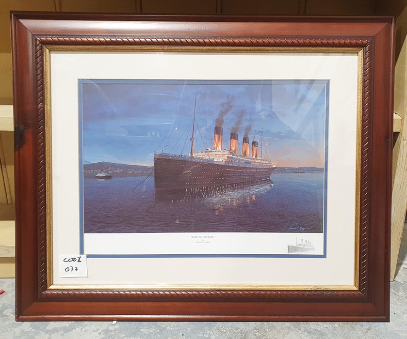 Quantity of framed prints including the Titanic, a Red Arrow, a selection of sailor's knots, a - Image 15 of 16