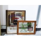 Traveller's Rest advertising mirror and a Chivas Regal whisky mirror (2)