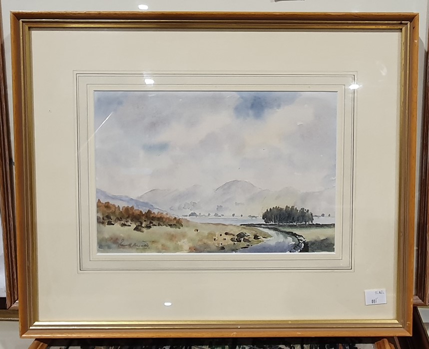 Robin Peers Watercolour Coastal landscape, 27 x 37cm and Two further watercolour landscape scenes - Image 5 of 10